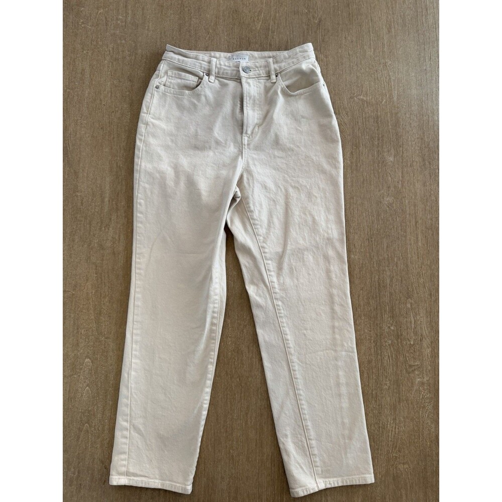 PacSun Curve Straight Jeans Size 27 Ivory Cream High Rise Straight Leg